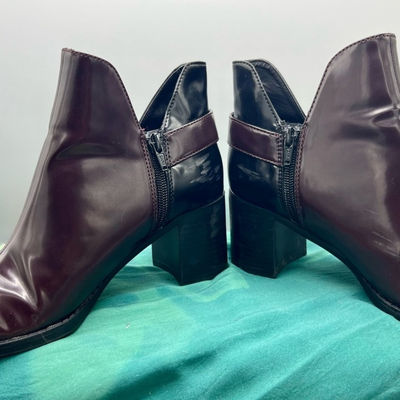 Zara Maroon/Black ankle boots - Picture 3 of 9